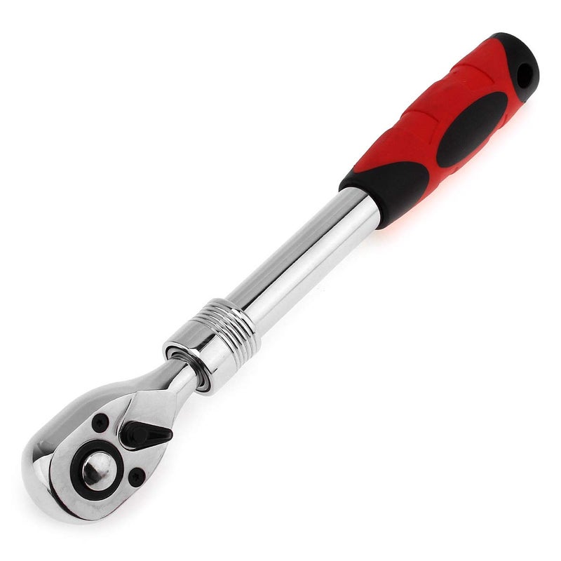 ChgImposs 1/2-Inch Drive Standard Ratchet Wrench, 72-Tooth Extendable Telescopic Socket Spanner Wrench Hand Tools - Image 4